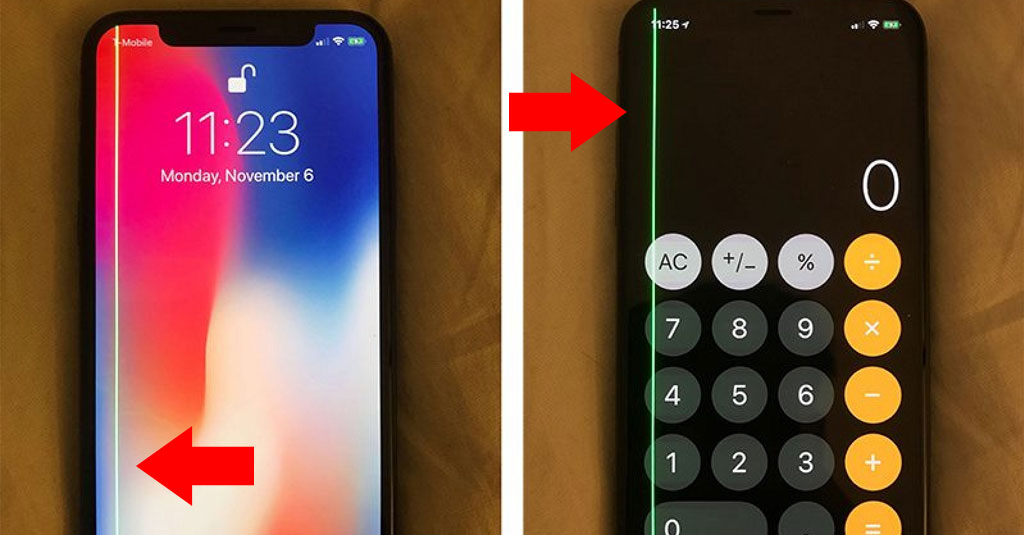 Iphone X Green Line Issue Cover