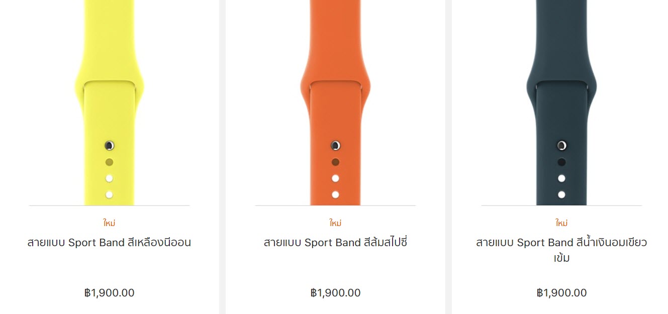 Apple Watch Sport Band Color Dec 2017