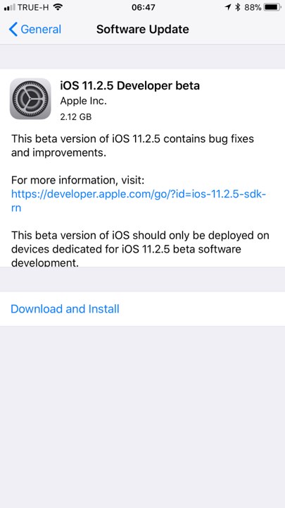 Ios 11 2 5 Beta 1 Seed 1
