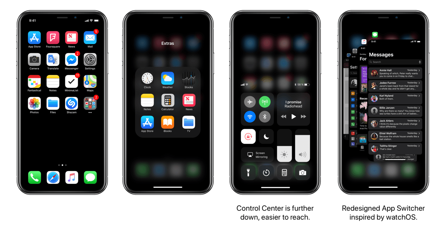Ios11 Darkmode Iphonex Concept Image 1