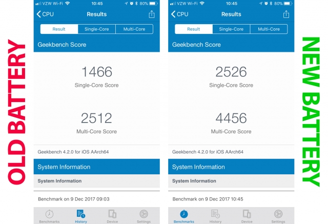 Old Iphone Replace Battery Speed Improvement