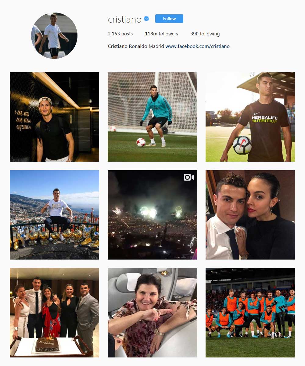 #2instagram Followers Cristiano