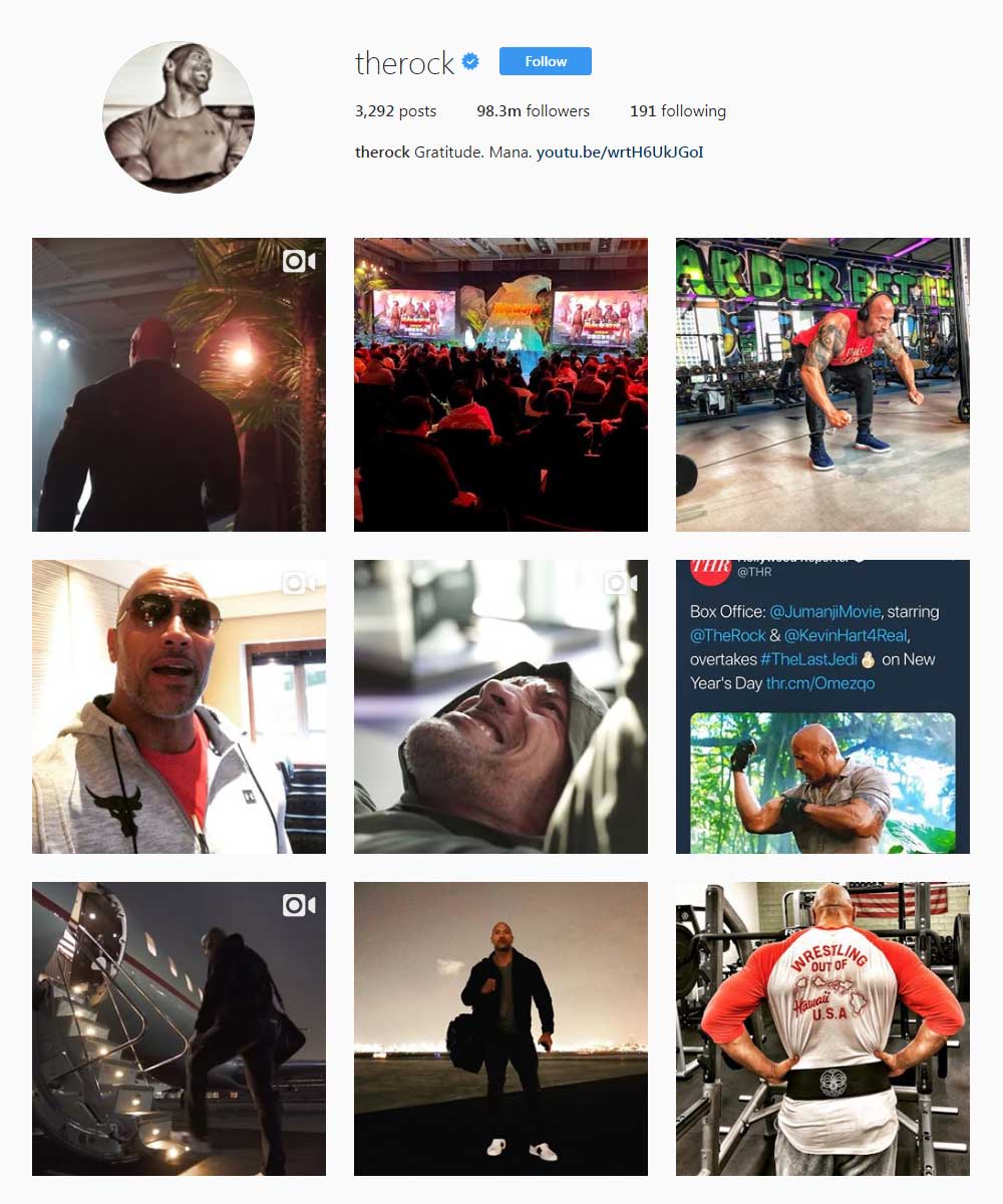 #8instagram Followers Therock