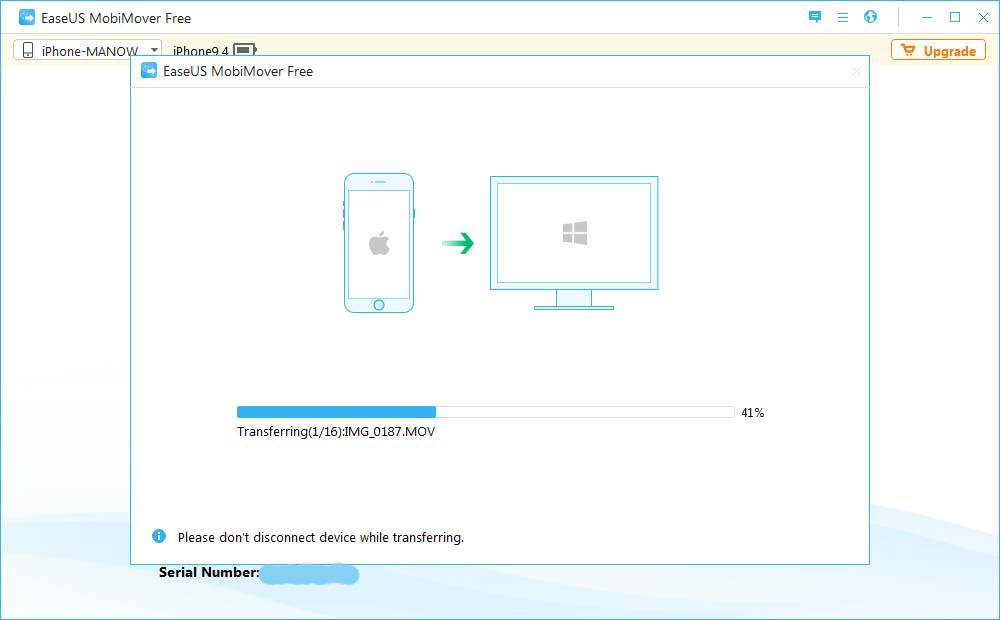 Easeusmobimoverfree3.0 Howto Transfer Iphone To Computer3