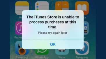 The Itunes Store Is Unable To Process Purchases At This Time