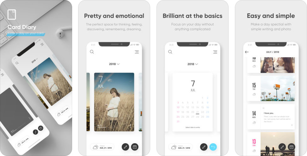โหลดฟรี Card Diary แอปเขียนไดอารี่ในรูปแบบการ์ดสวยงาม แสดงความรู้สึกใน ...