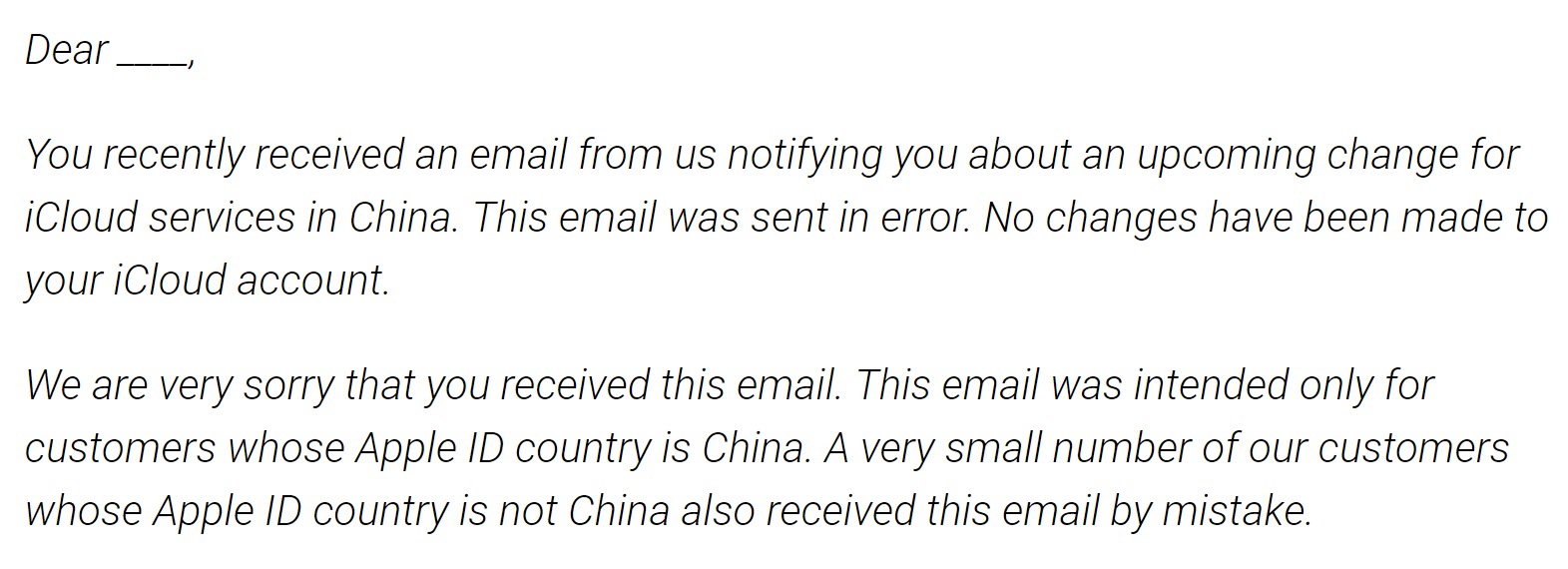Apple Said Icloud Migration To China Error 1