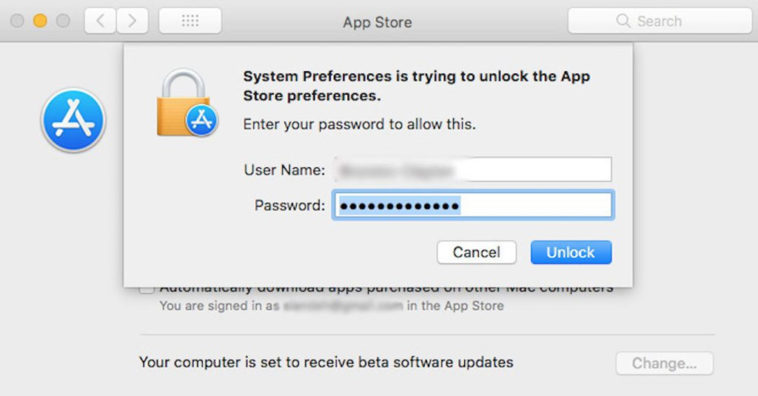 Bug Macos High Sierra Unlock App Store Preferences With Any Password