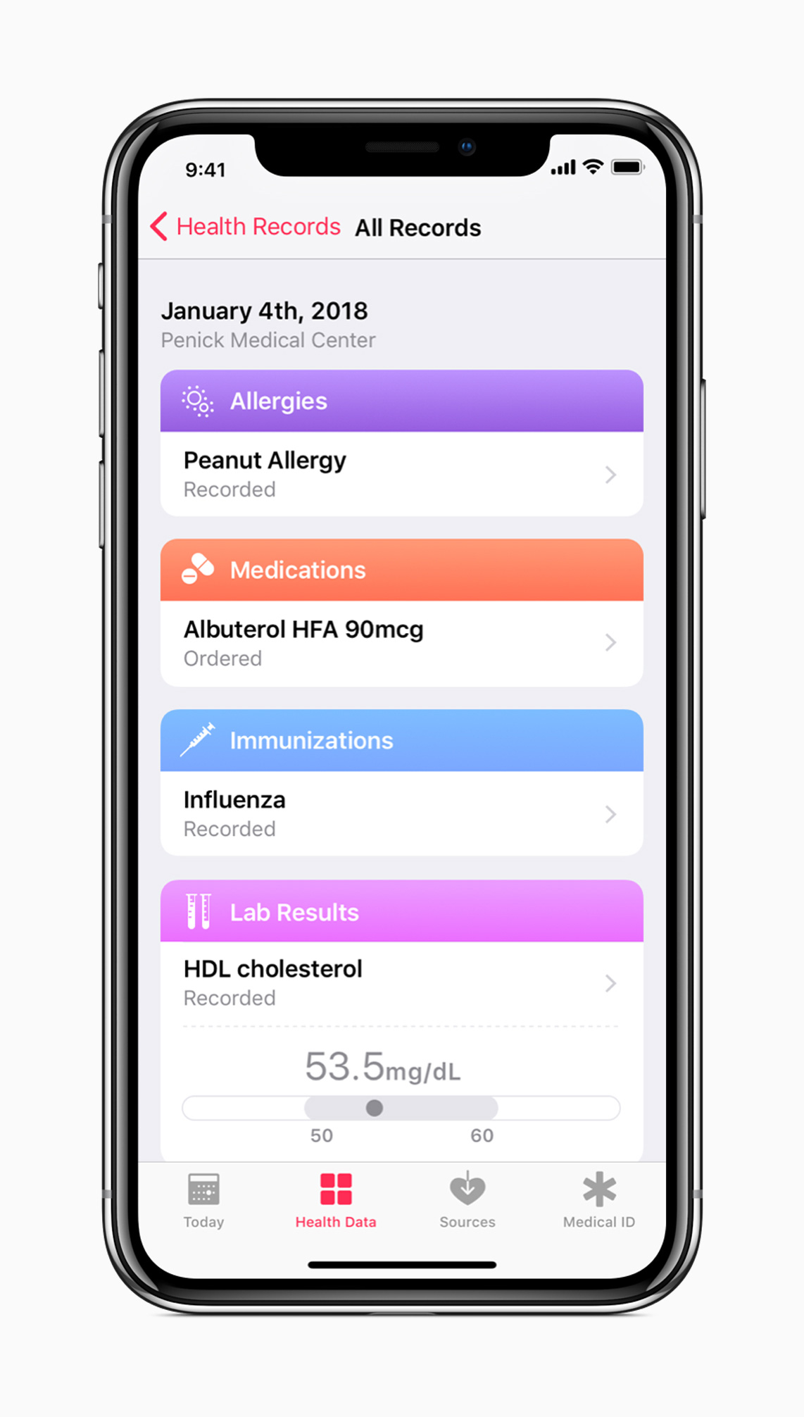 Iphone X Health Records Screen 01232018