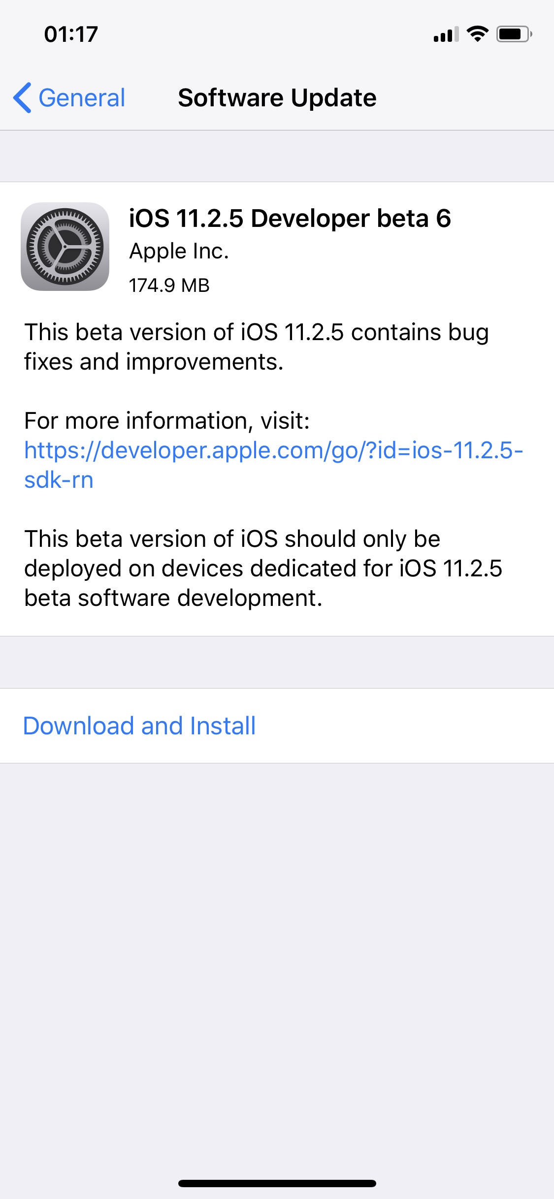 Ios 11 2 5 Beta 6 1
