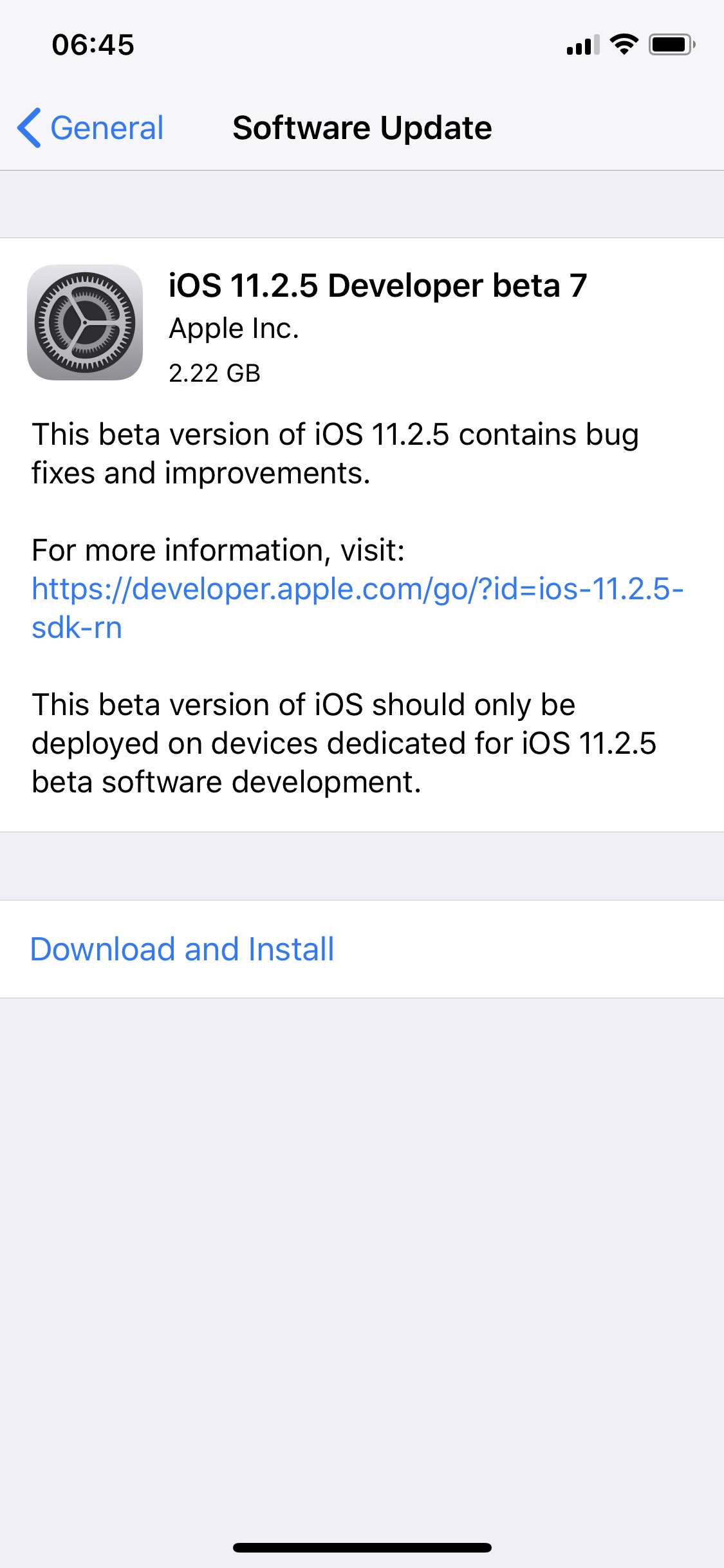 Ios 11 2 5 Beta 7 Gm 1