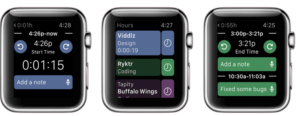 Hours Time Tracking App Apple Watch