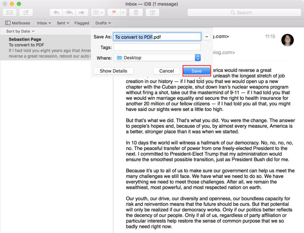 Save Email As Pdf On Mac