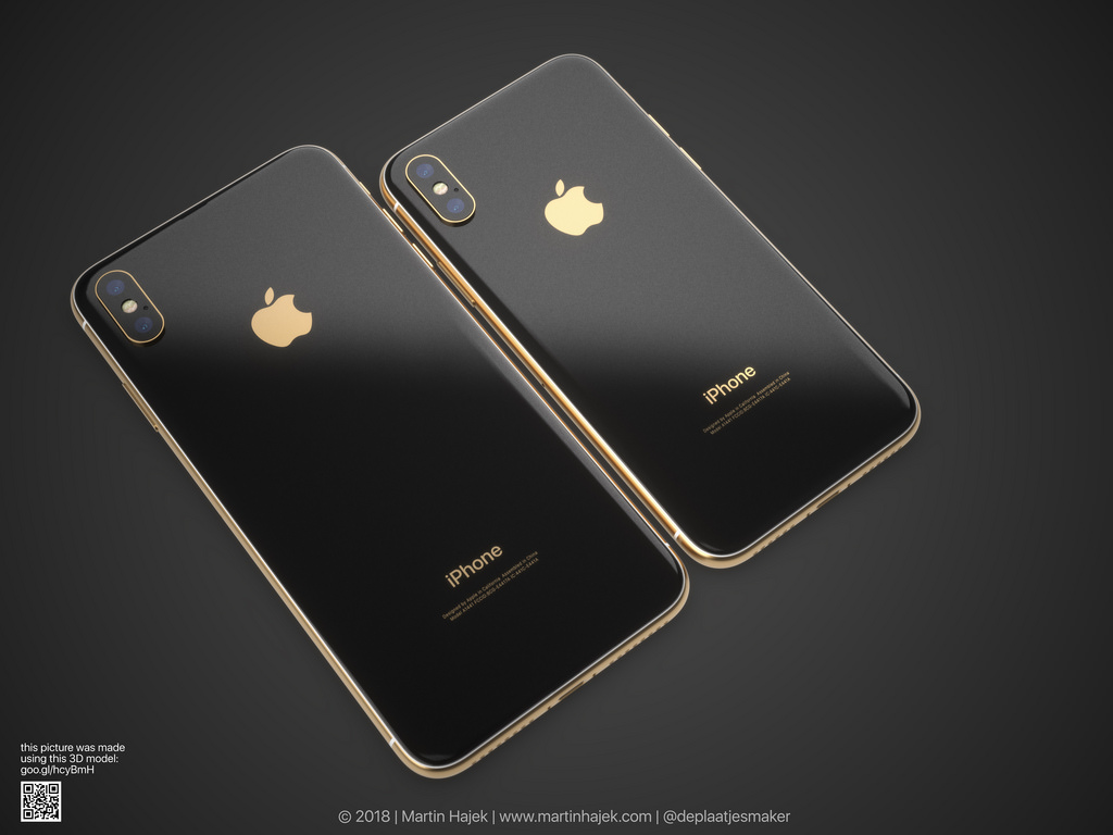Iphone X Gold Frame Render Image 2