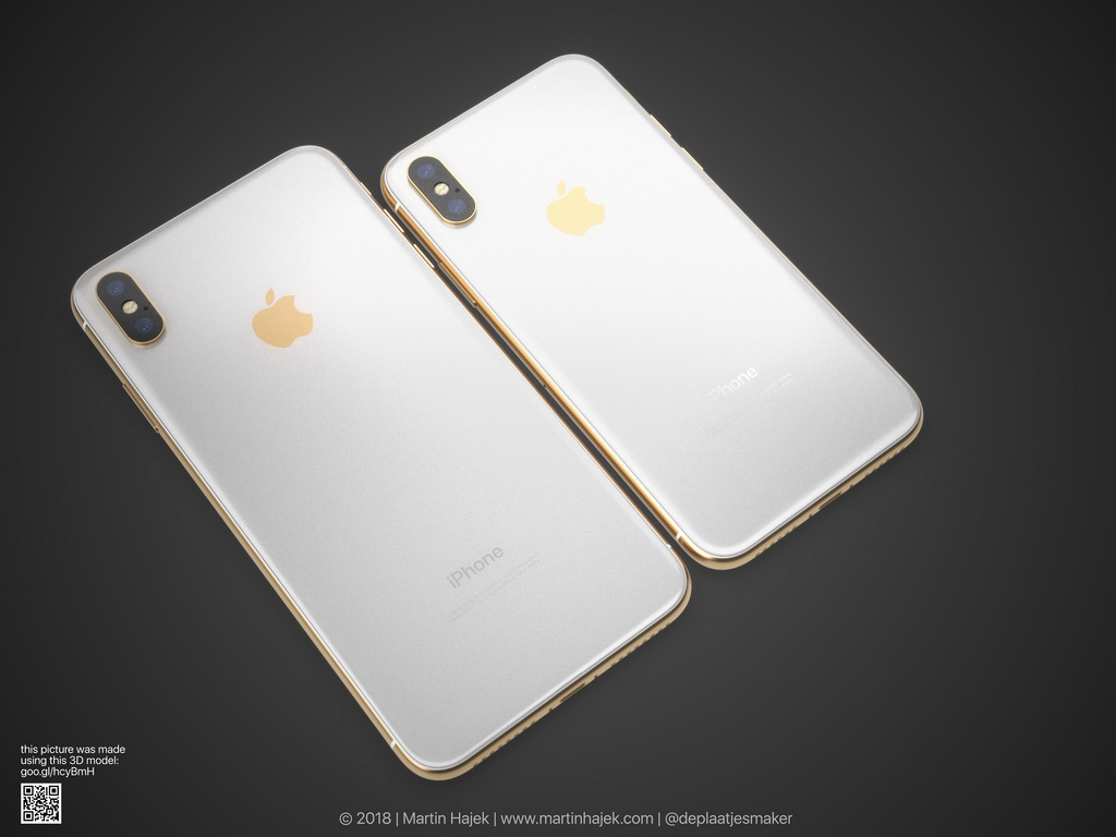 Iphone X Gold Frame Render Image 3