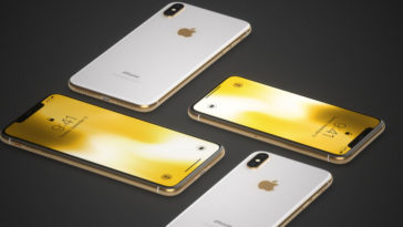 Iphone X Gold Frame Render Image