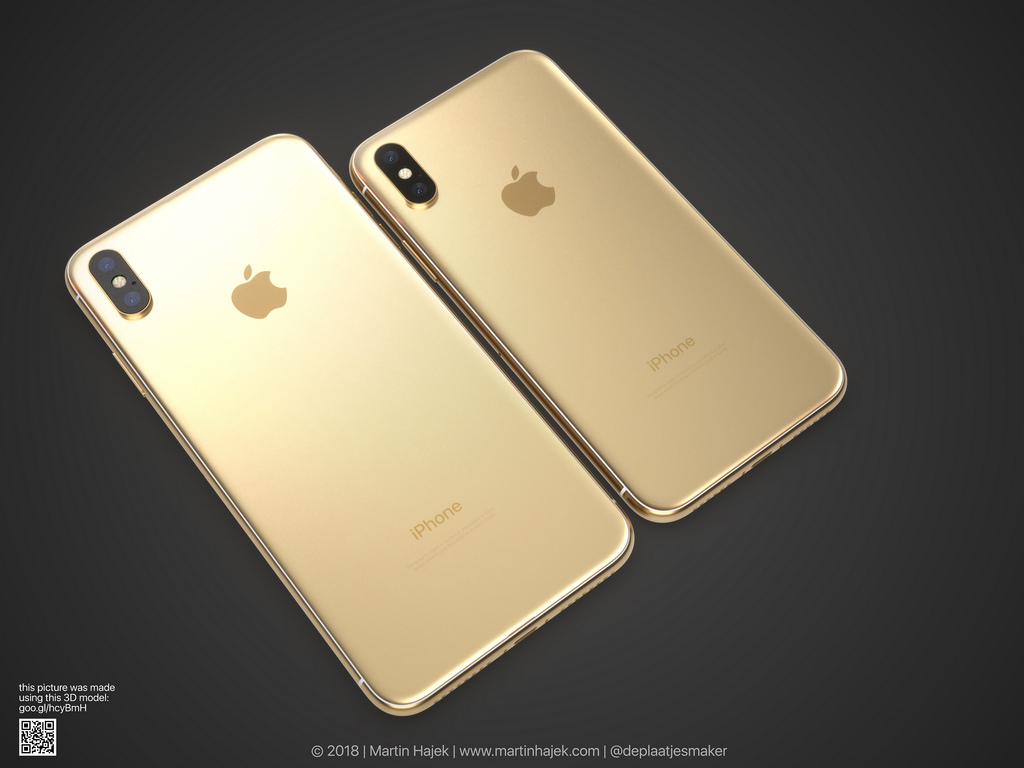 Iphone X Gold Frame Render Image 4