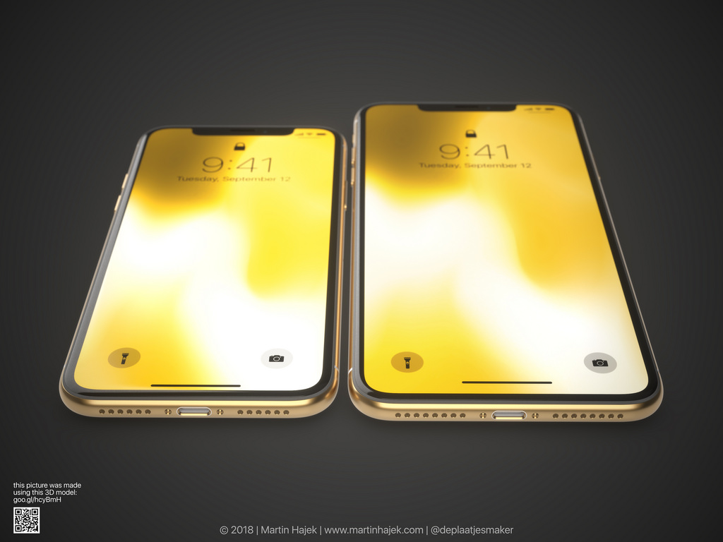 Iphone X Gold Frame Render Image 5