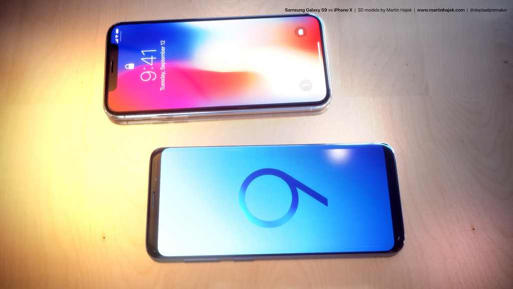 Samsung Galaxy S9 Vs Iphone X 3d Renders 4