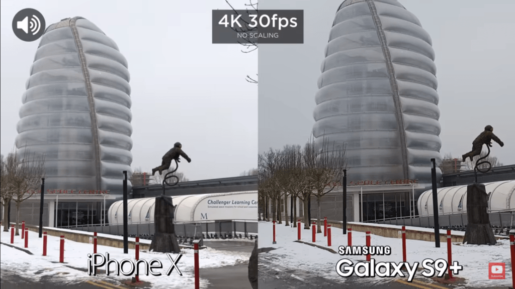 2 Video Back Camera Compare Iphone X Vs Samsung Galaxy S 9 Plus