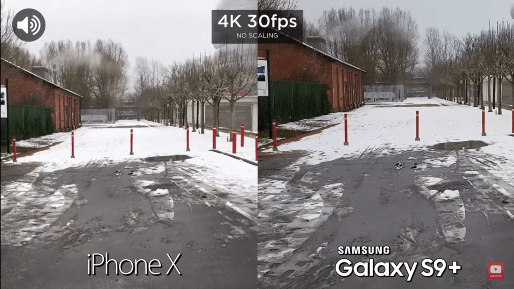 4 Video Back Camera Compare Iphone X Vs Samsung Galaxy S 9 Plus