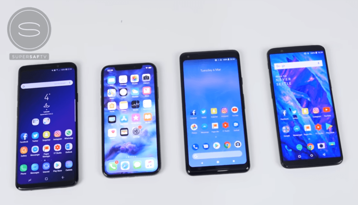 Galaxy S9 Plus Iphone X Pixel 2 Xl Oneplus 5t Battery Charge Speed Test 5
