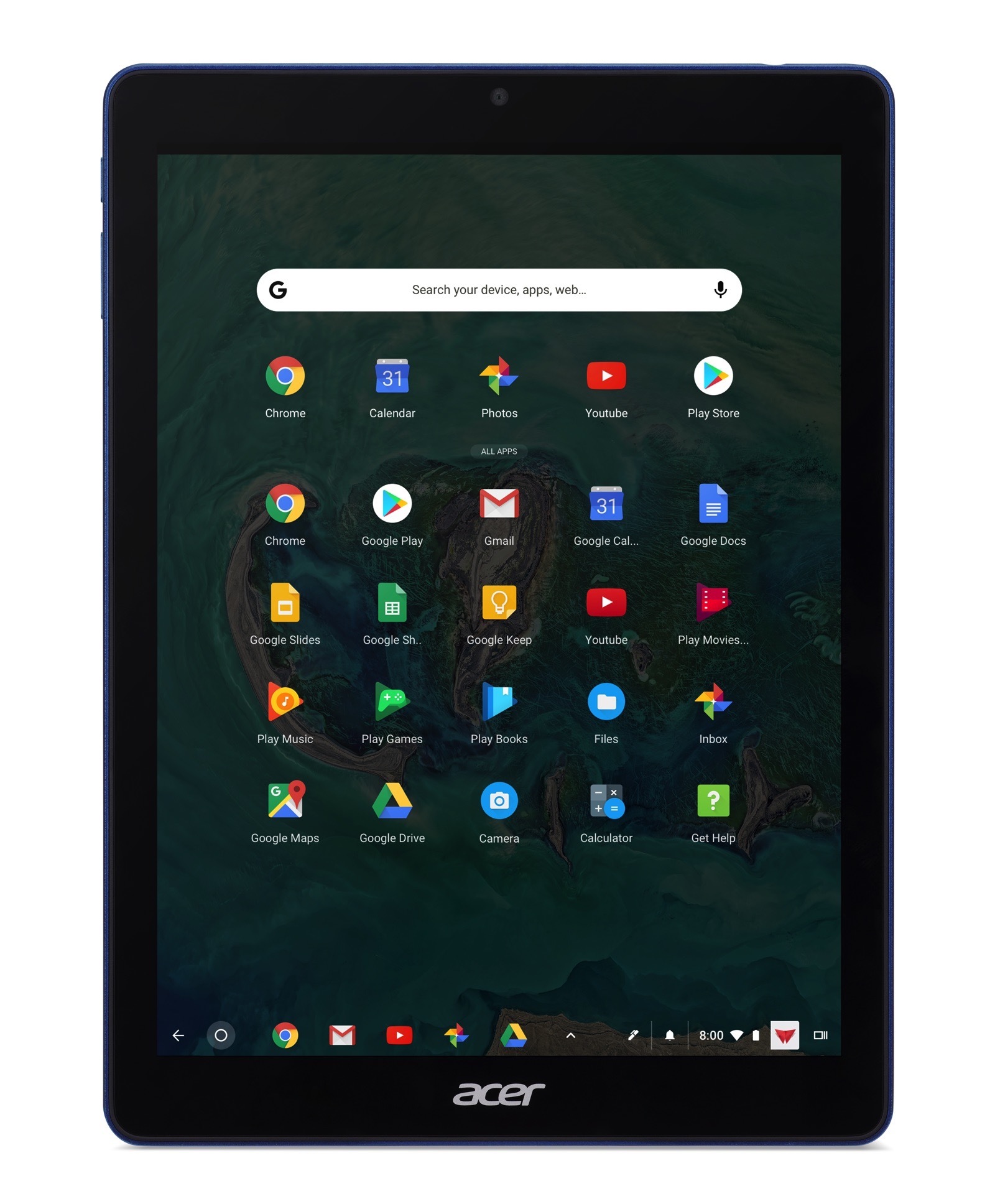 Acer Chromebook Tab 10 D651n Front Facing Vertical 1