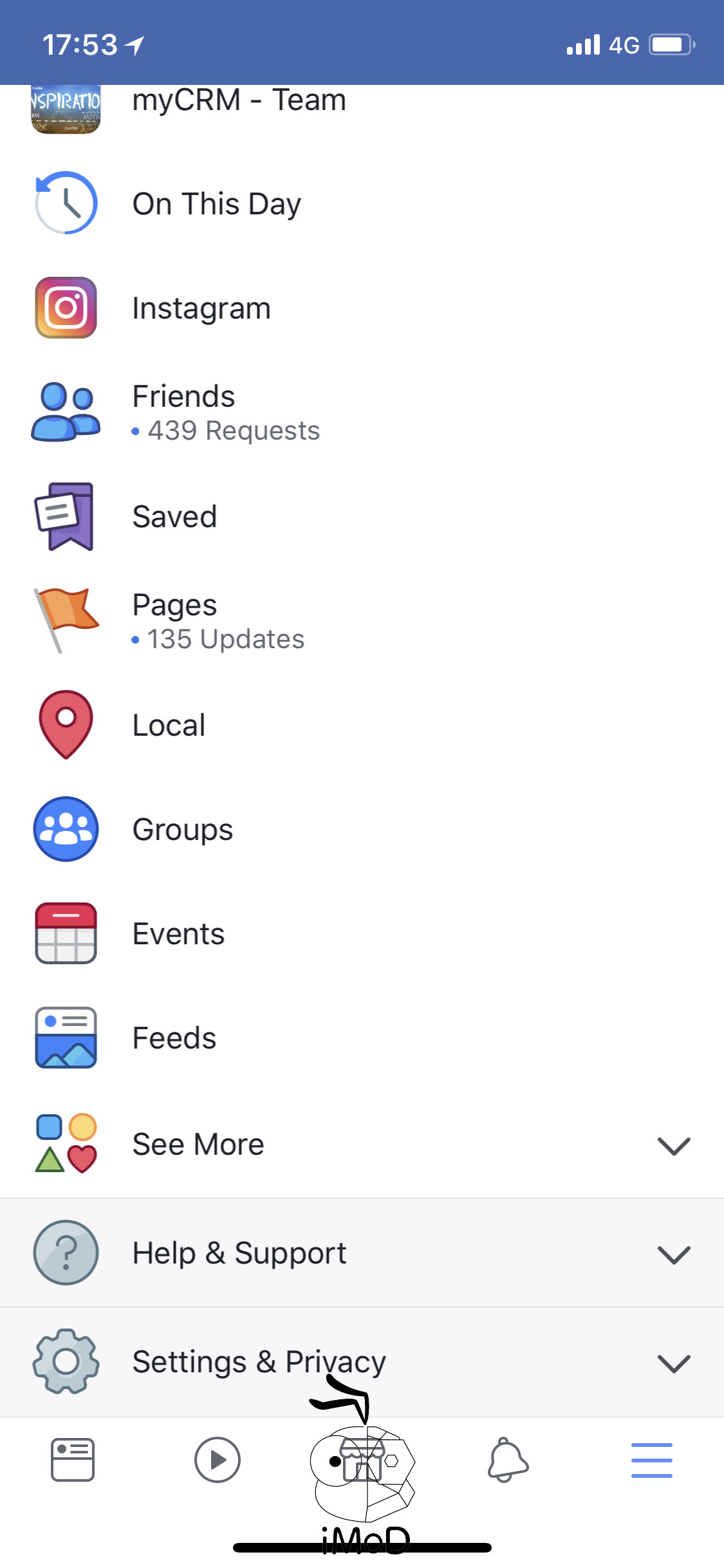 Facebook 163 New Icon More Tab 2