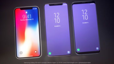 Galaxy S9 Iphone X Notch Concept Image