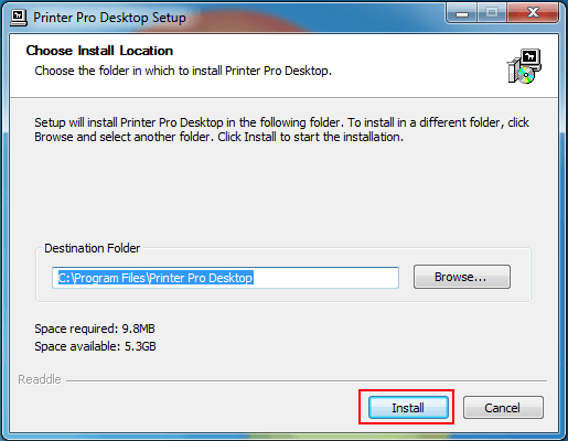 Install Printer Pro Desktop 2