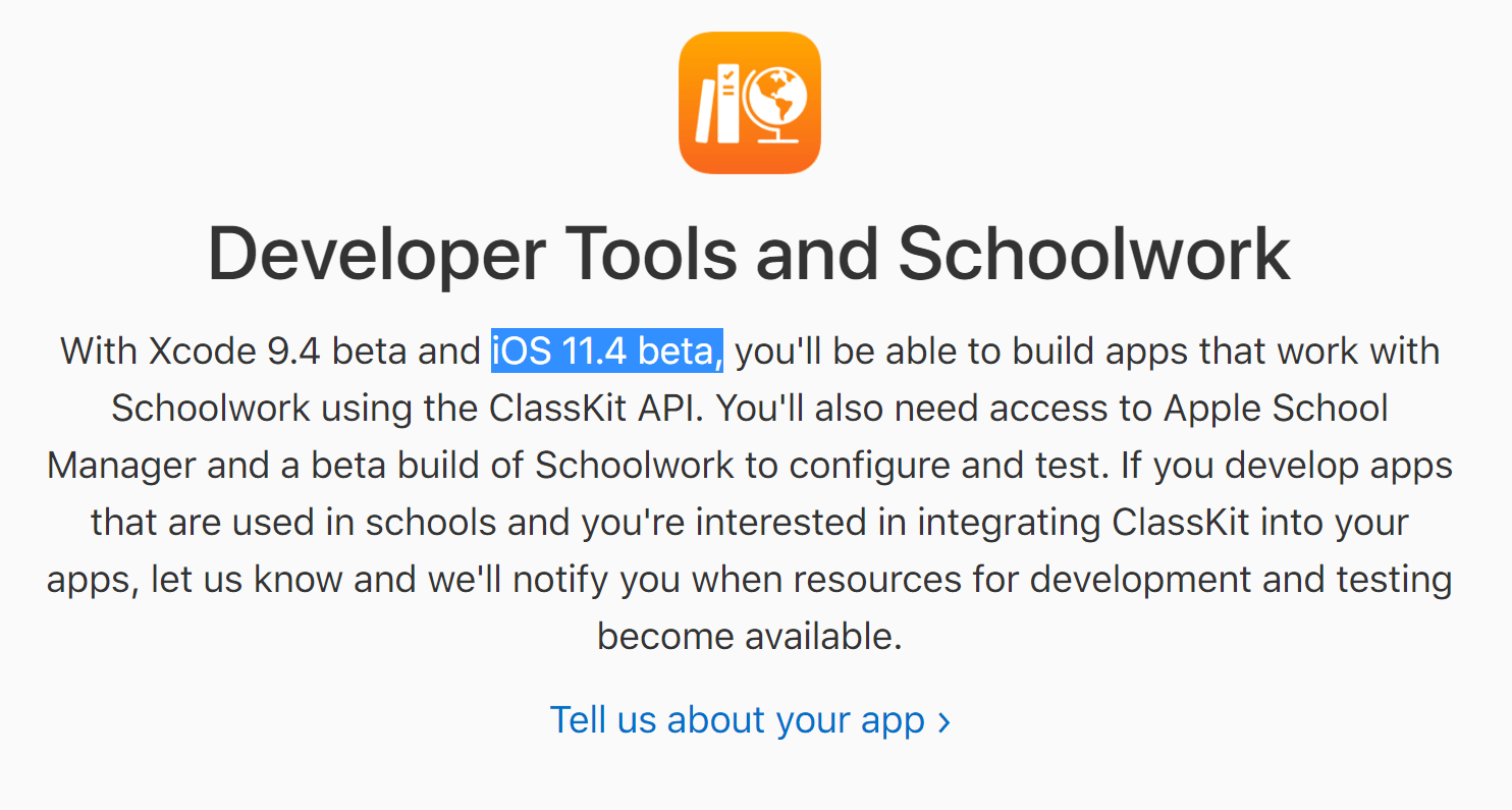 Ios 11 4 Beta Classkit Soon