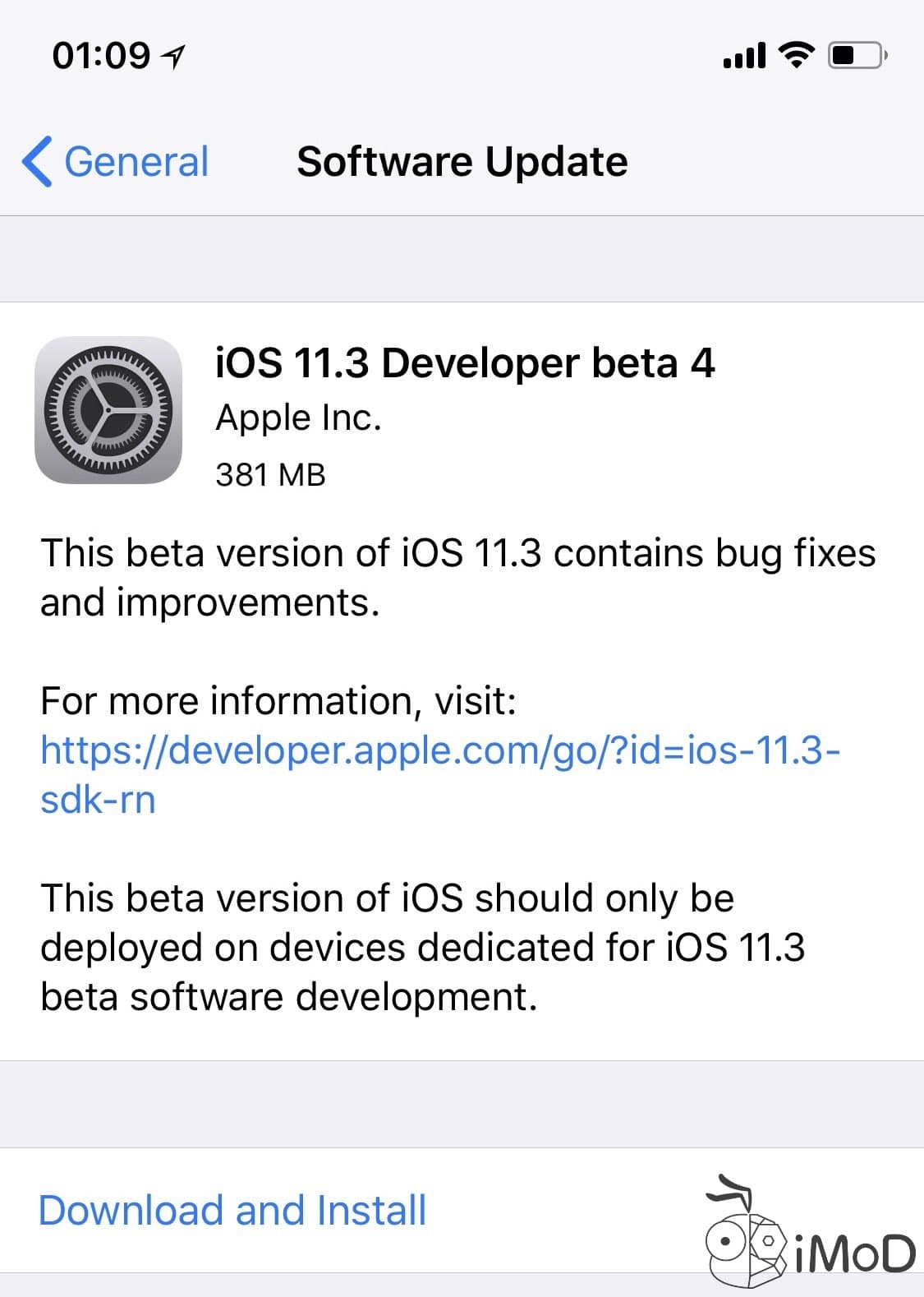 Ios 11.3 Beta 4 Ota