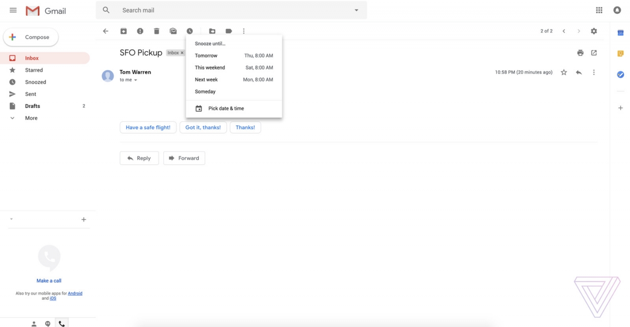 Gmail Web Redesign Screenshot 3
