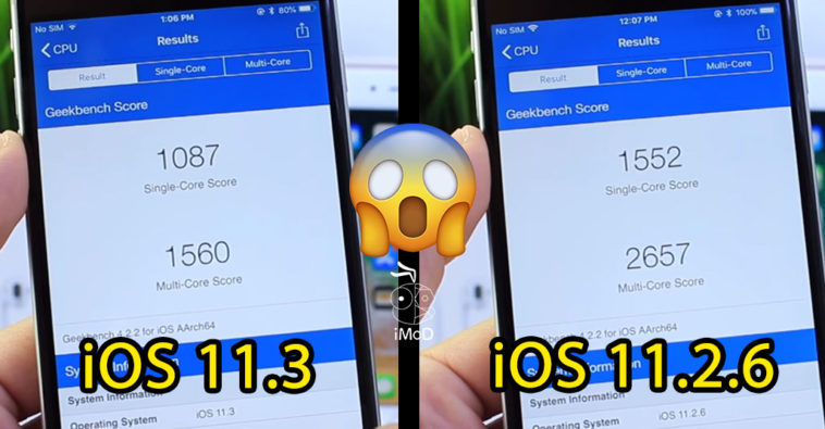 Ios 11 3 Compare With Ios 11 2 6 Performance