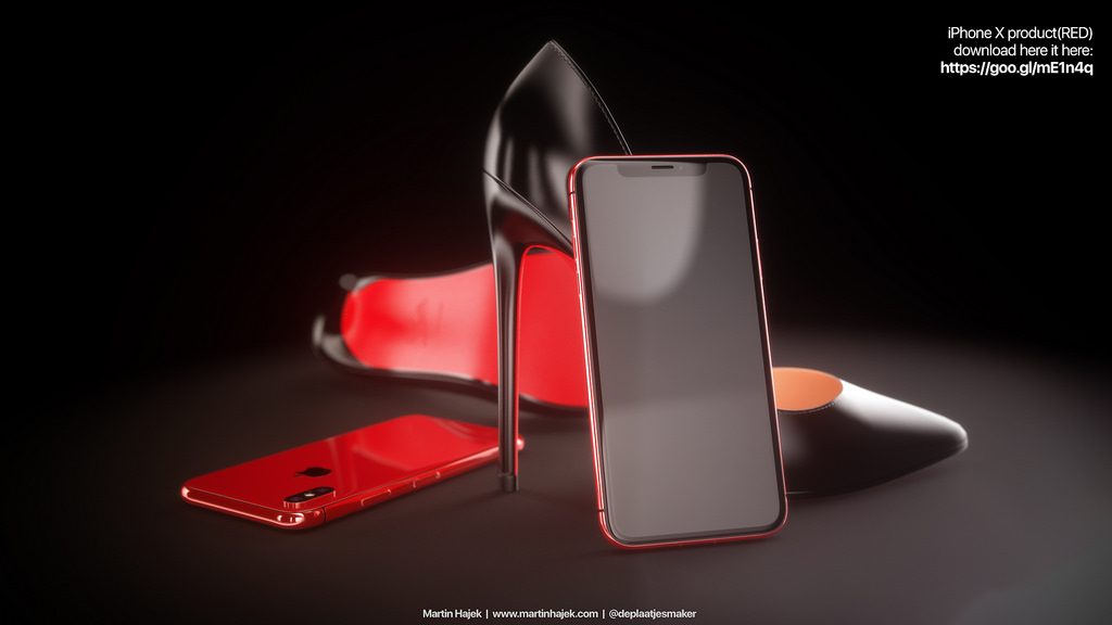 Iphone X Red And Blush Gold Renders 3