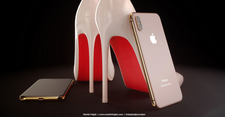 Iphone X Red And Blush Gold Renders