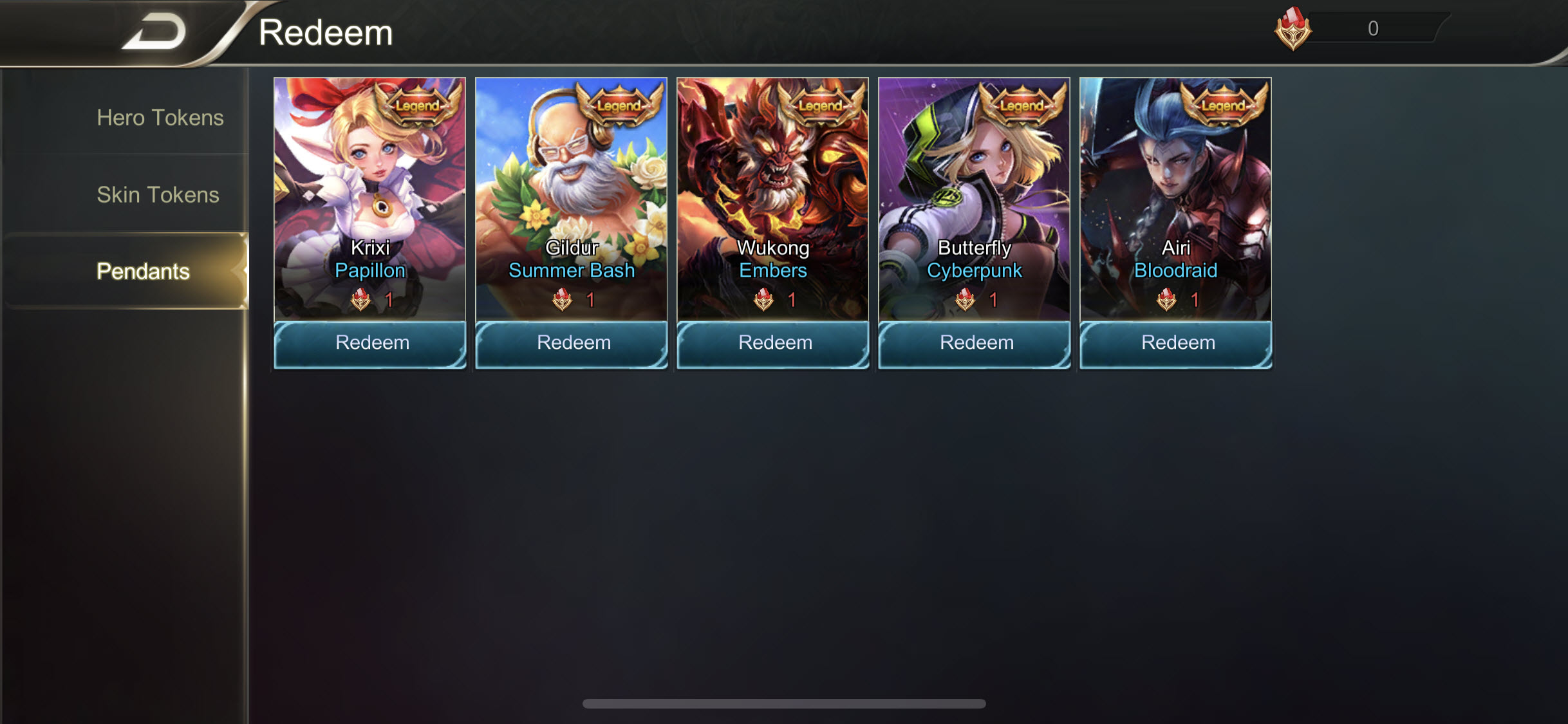 Rov Free Hero Naded Coins 021