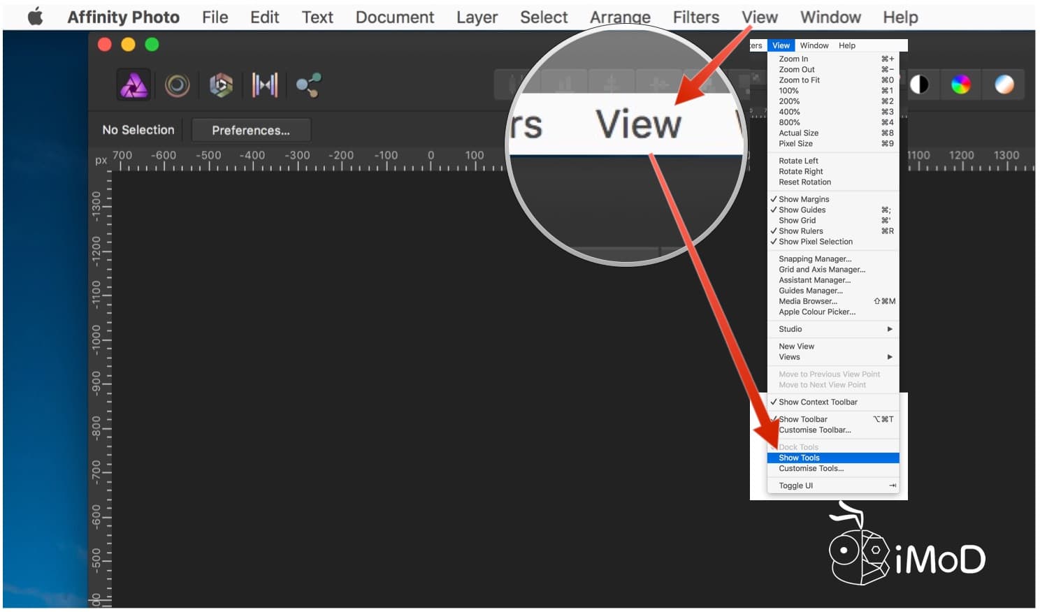 Affinity Photo Tools Missing Fixed