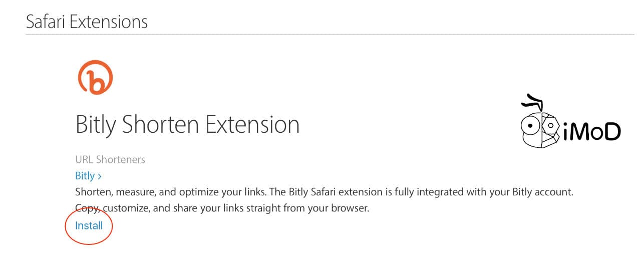 Bitly Safari Extension
