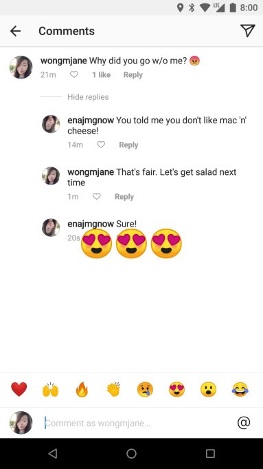 Instagram Comment Emoji Bar1