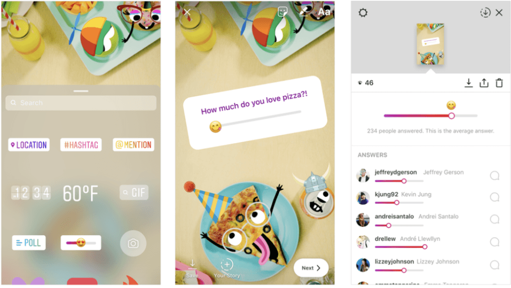 Instagram Emoji Slider Poll Rolling 3