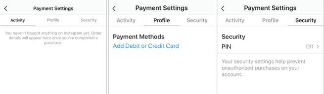 Instagram Payments Settings New Feature 1