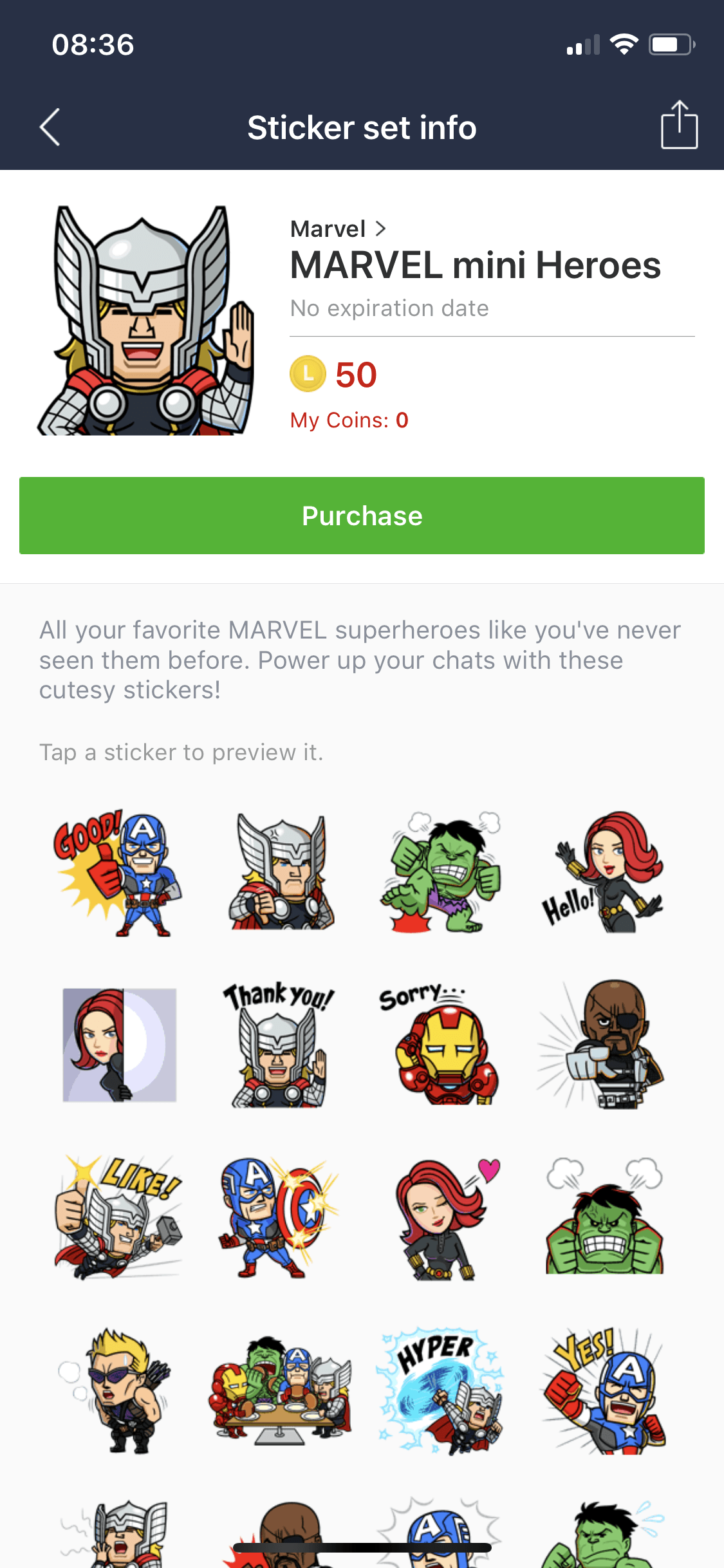 Line Marvel Sticker Discount 3