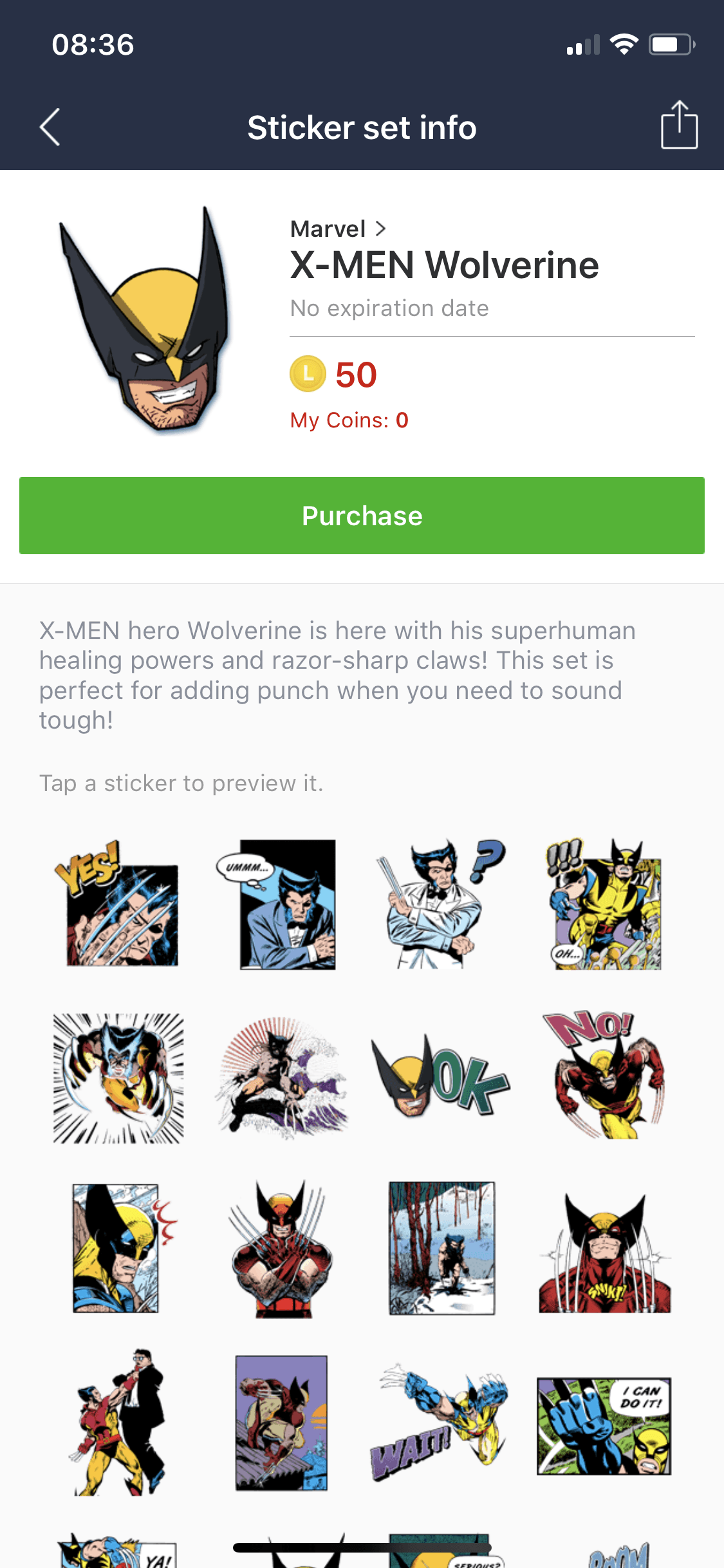 Line Marvel Sticker Discount 4