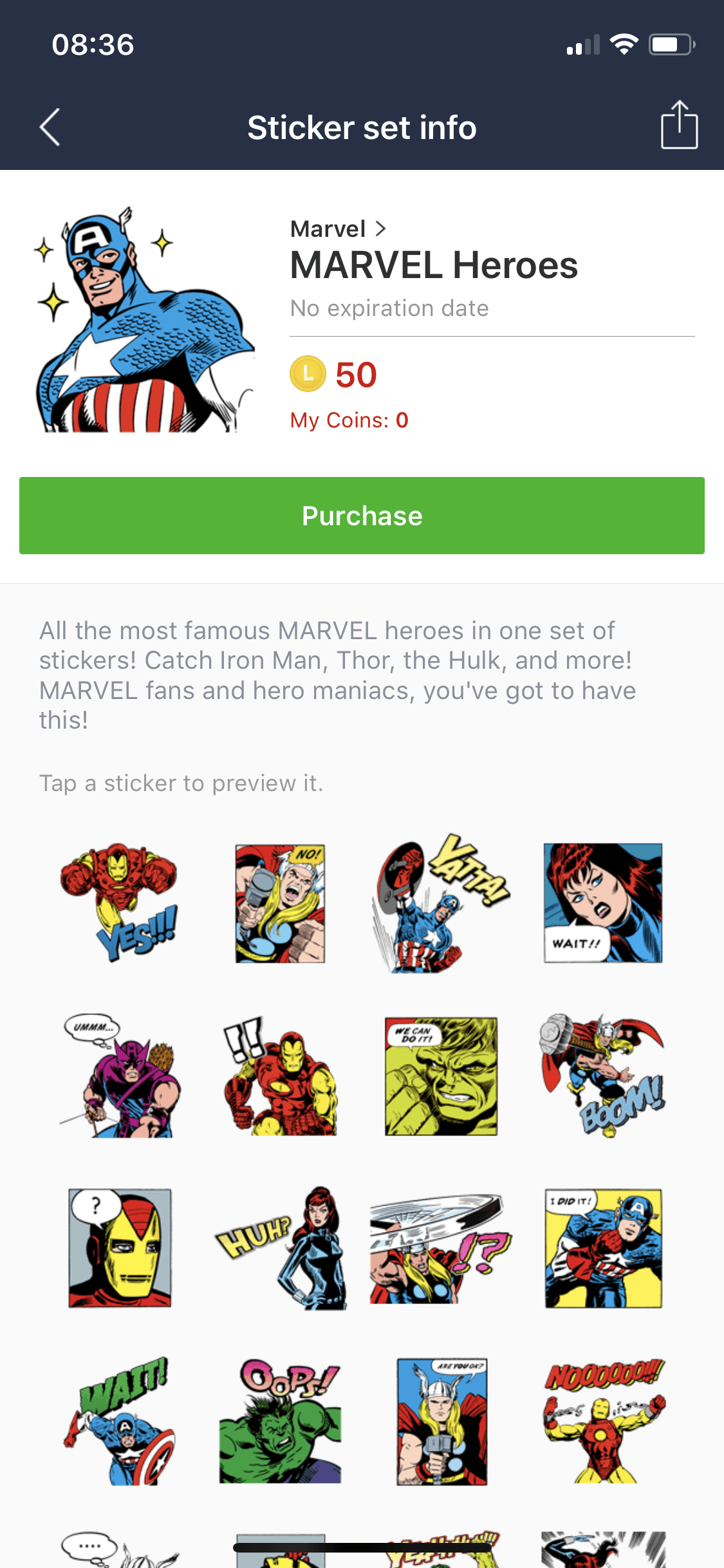 Line Marvel Sticker Discount 5