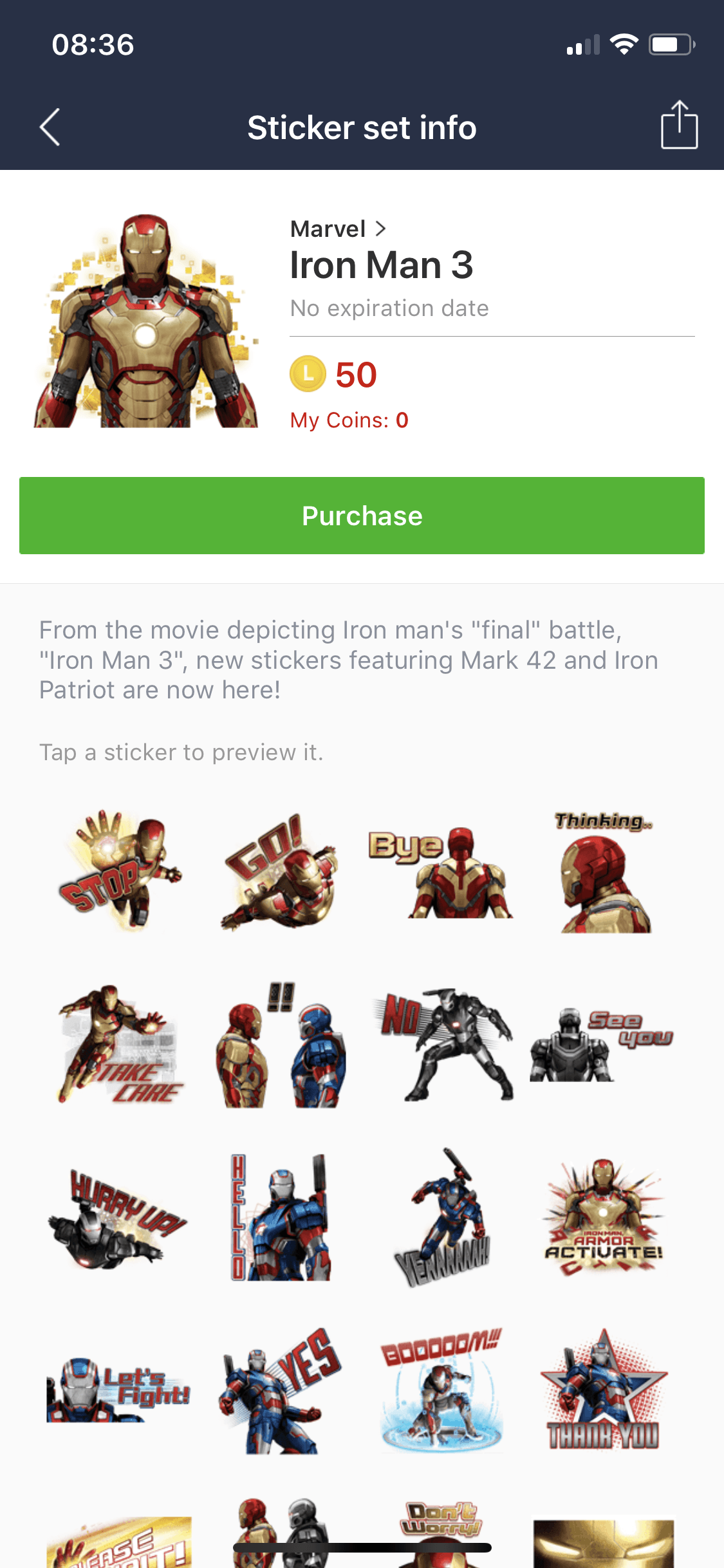 Line Marvel Sticker Discount 6