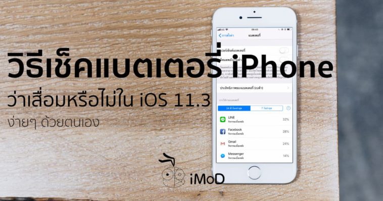 เช็คแบตเตอรี่ Iphone เสื่อม Ios 11.3