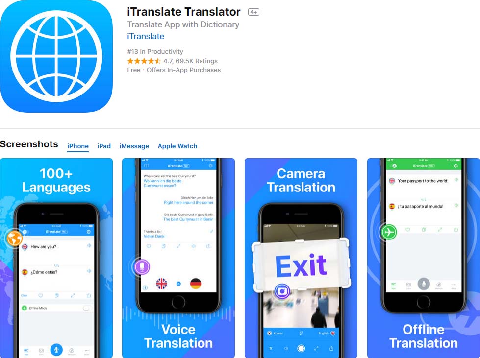 App Itranslate Translator Content1