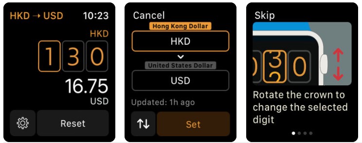 Apple Watch Daily Life App Elk Travel Currency Converter
