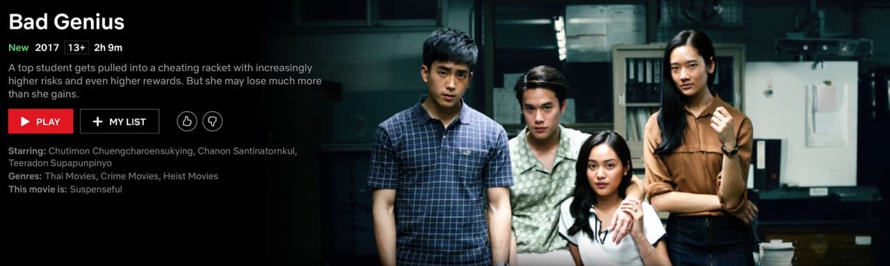 Bad Genuis On Netflix Cover